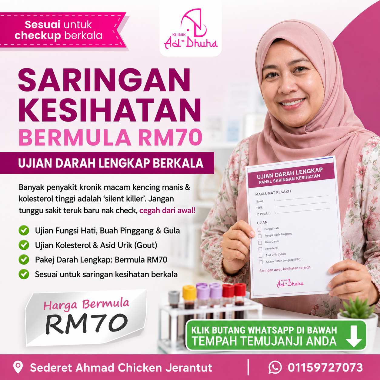 Saringan Kesihatan - Klinik Ad-Dhuha Jerantut
