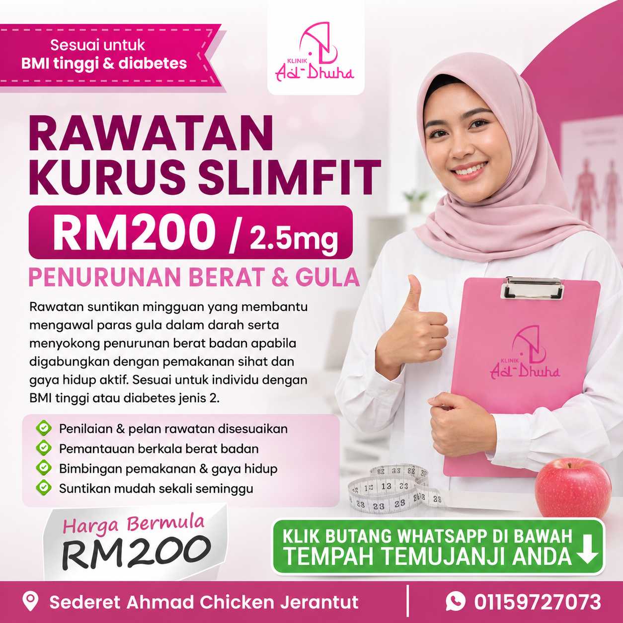 Rawatan Kurus Slimfit - Klinik Ad-Dhuha Jerantut